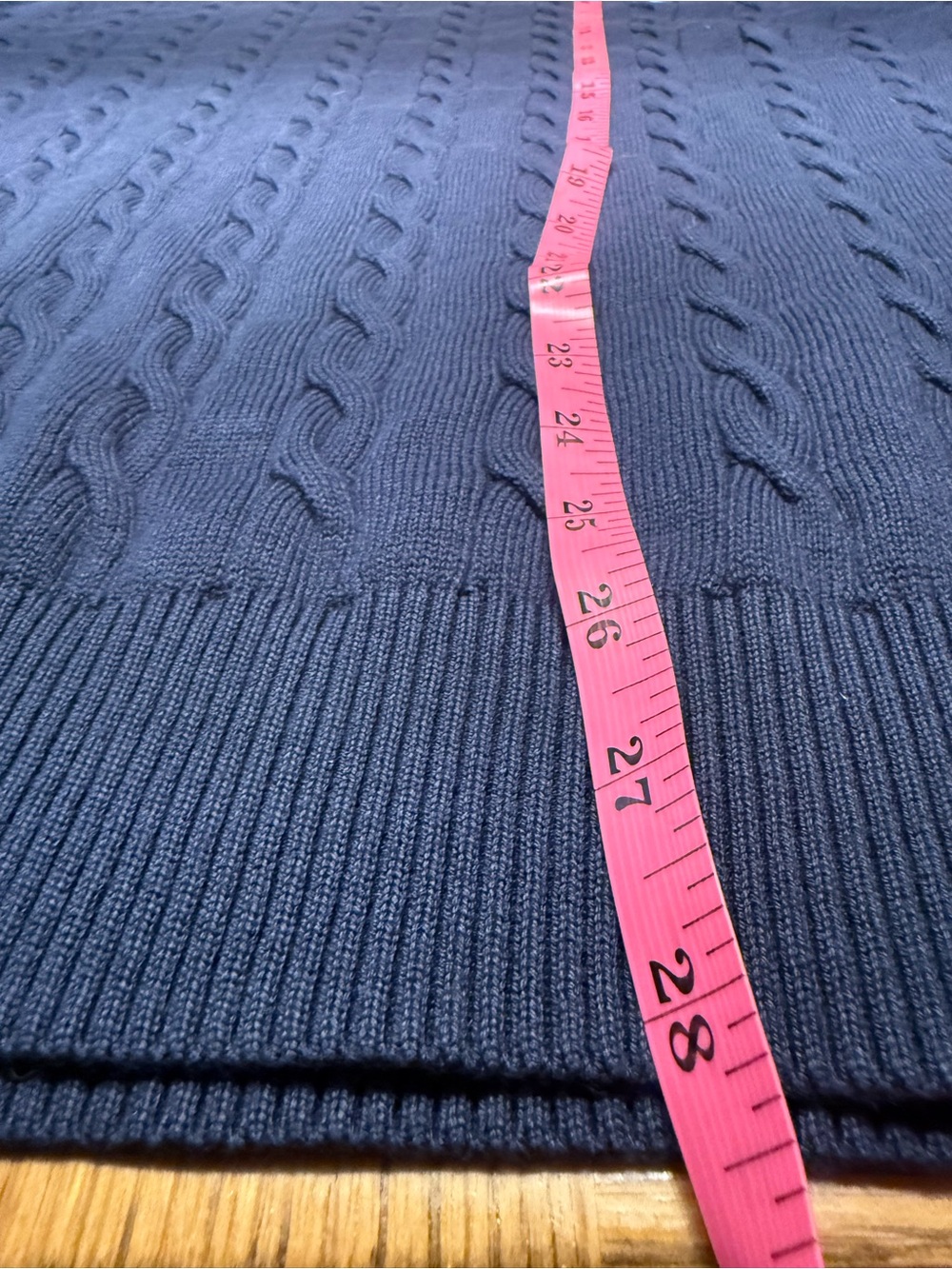 Brooks Brothers Navy Supima Cotton Cable-Knit Crewneck Sweater - Picture 5 of 9